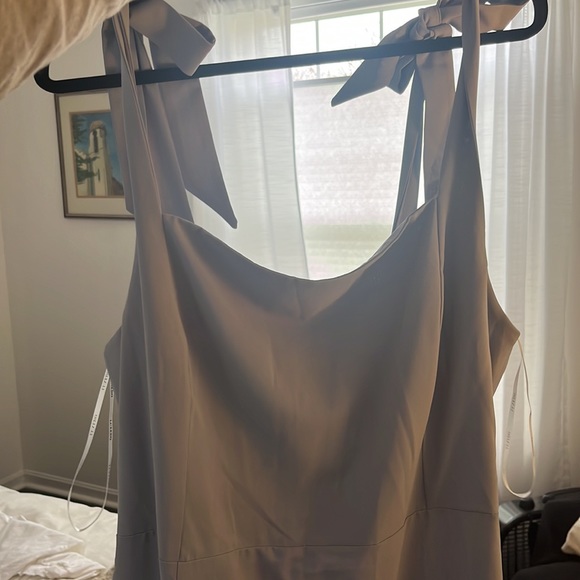 Love Of Romance French Blue Tie-Straps Ruffled Midi Dress NWT - Picture 8 of 10